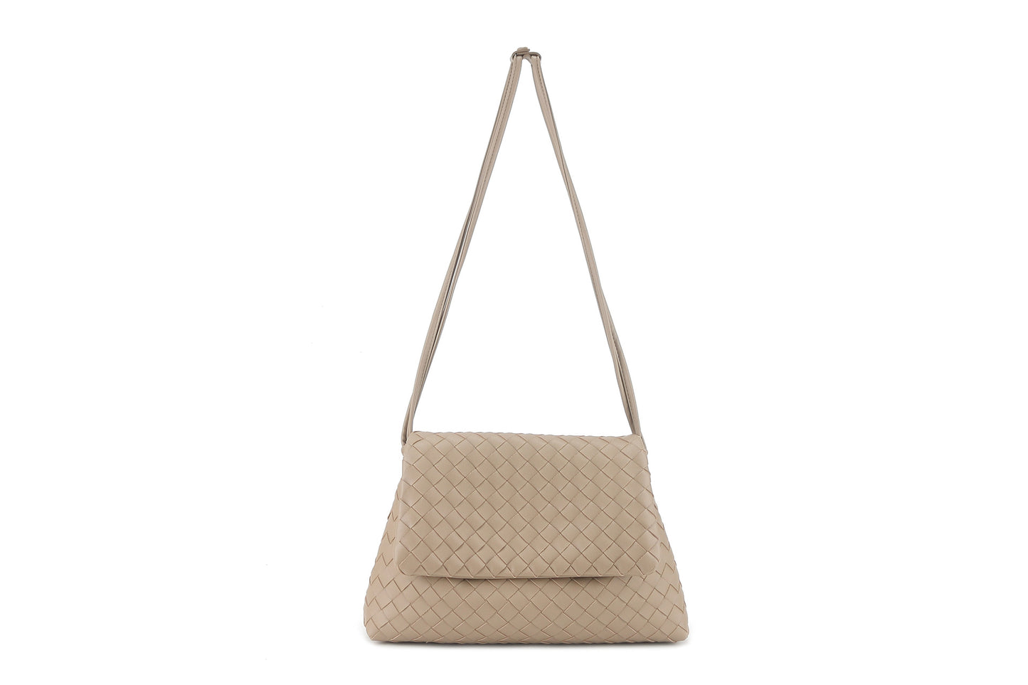 Summer Authentic Leather Weave Clamshell Drawstring Underarm Women's Shoulder Bag