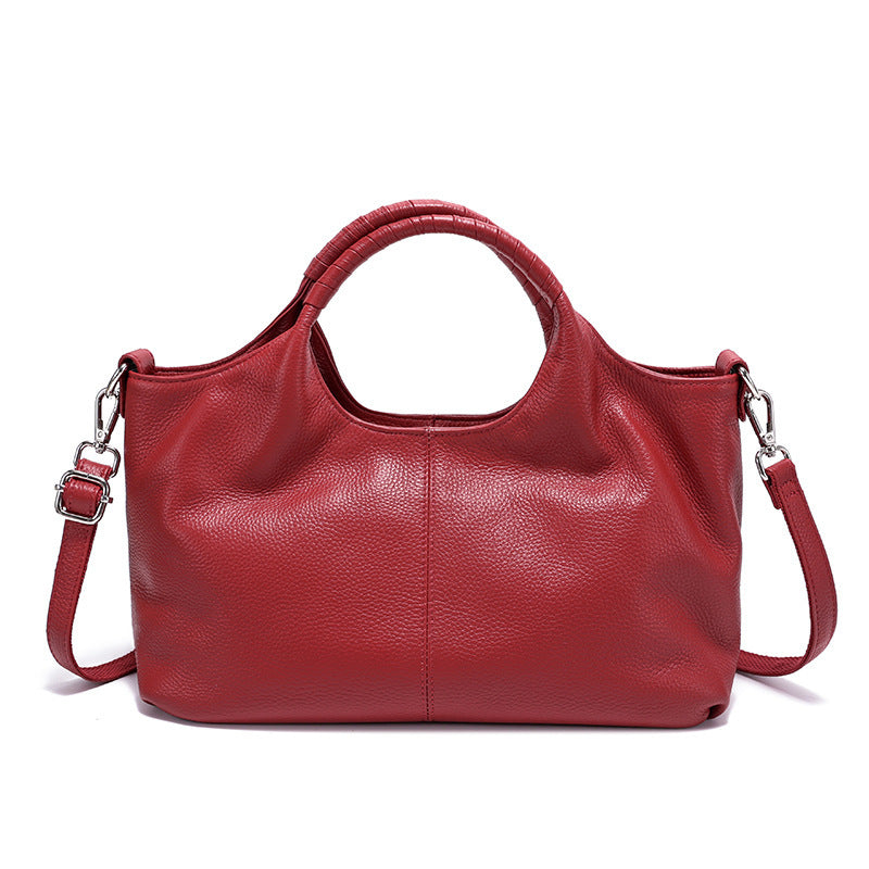 Women's Layer Cowhide Retro Large Capacity Genuine Bags