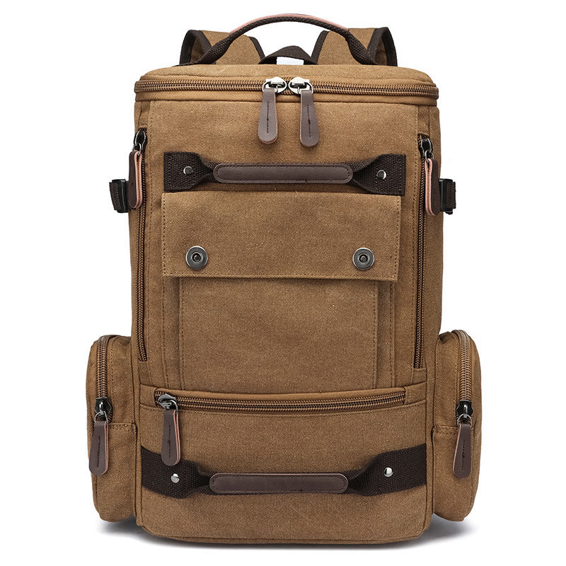 Classy Popular Men's Canvas Rivet Trendy Leisure Backpack