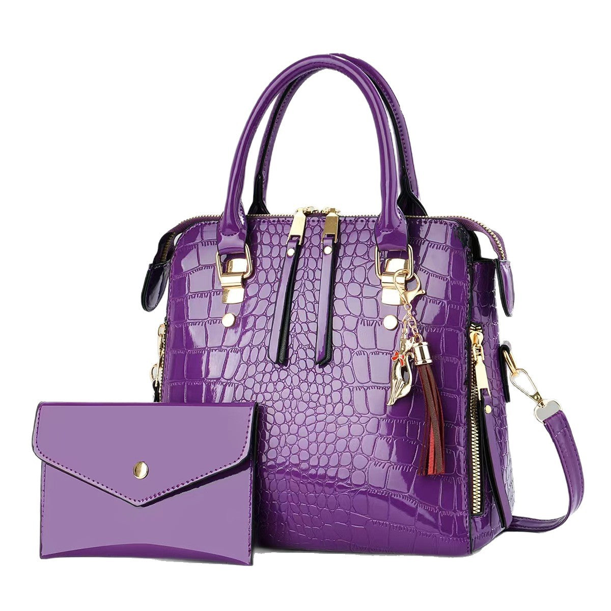 Women's Practical Lightweight Shining Leather Large Capacity Women's Handbag
