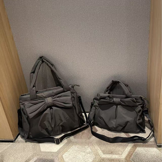 Women's Nylon Cloth Bowknot Large Capacity Simple Handbags
