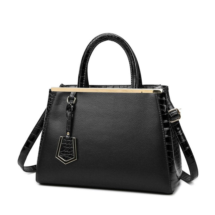 Women's Crocodile Pattern Patchwork Three-piece Set Mother Women's Shoulder Bag