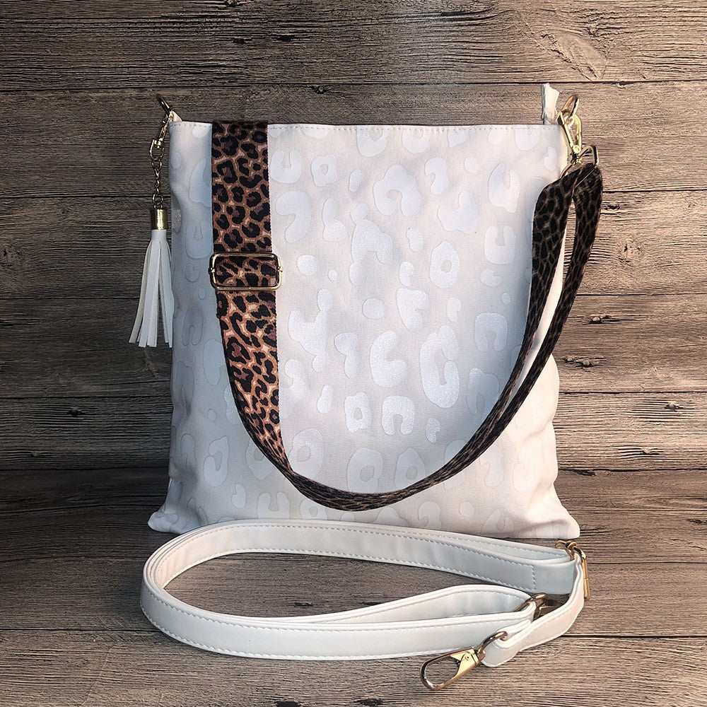 Women's Plaid Black Bright Leopard Print Cows Pattern Sunflower Zipper Vertical Women's Shoulder Bag