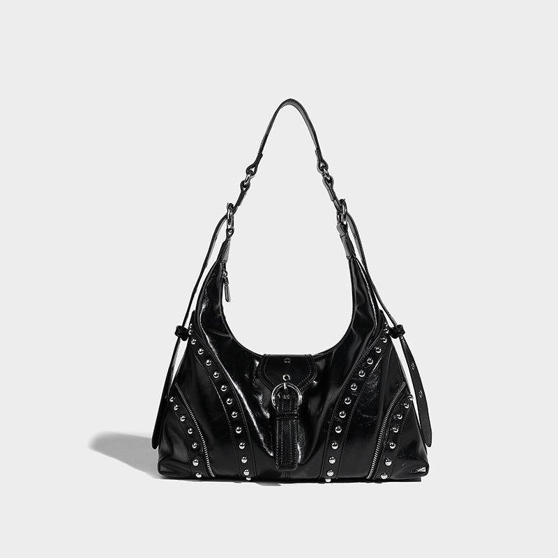 Rivet Motorcycle Female Design Sweet Spicy Style One Women's Shoulder Bag