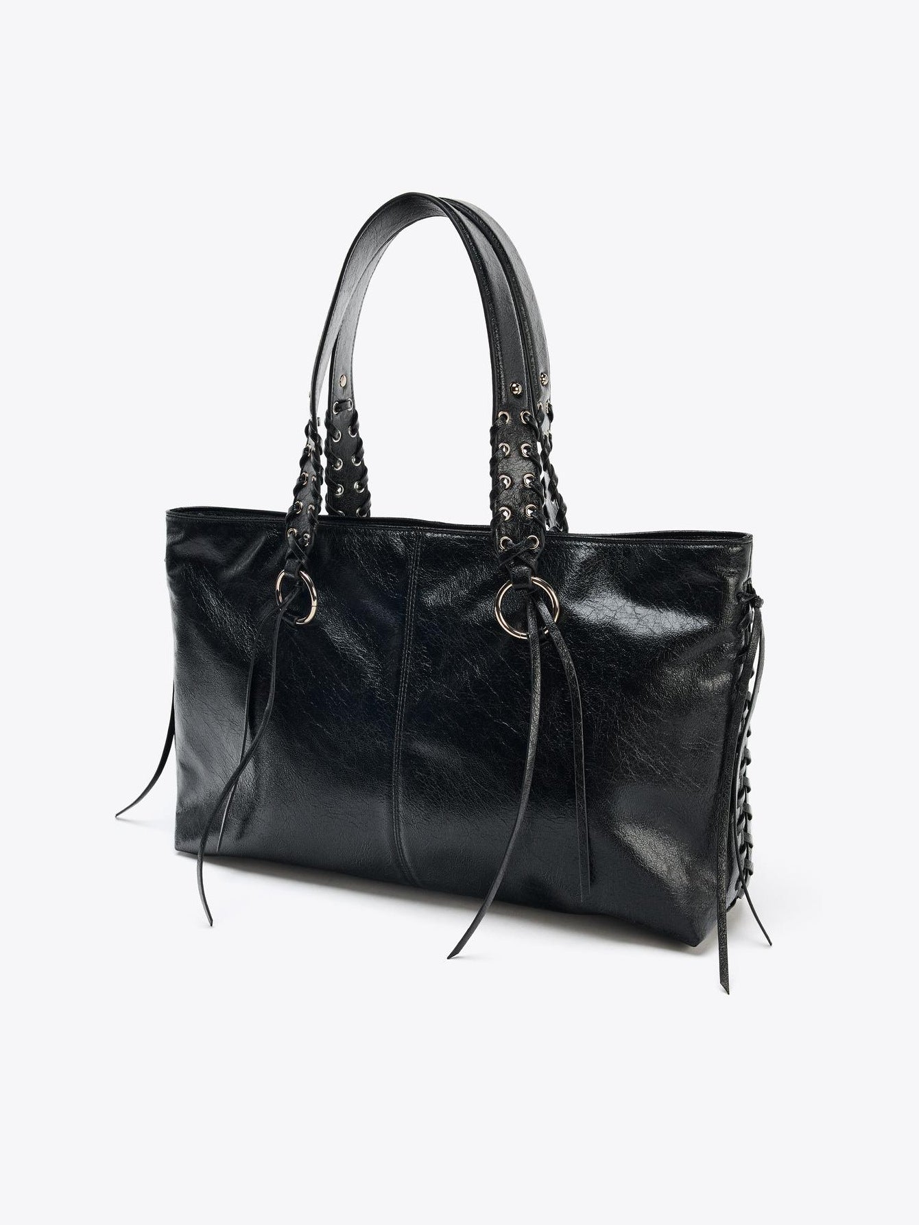 Women's Retro Large Capacity Rivet Rope Women's Handbag
