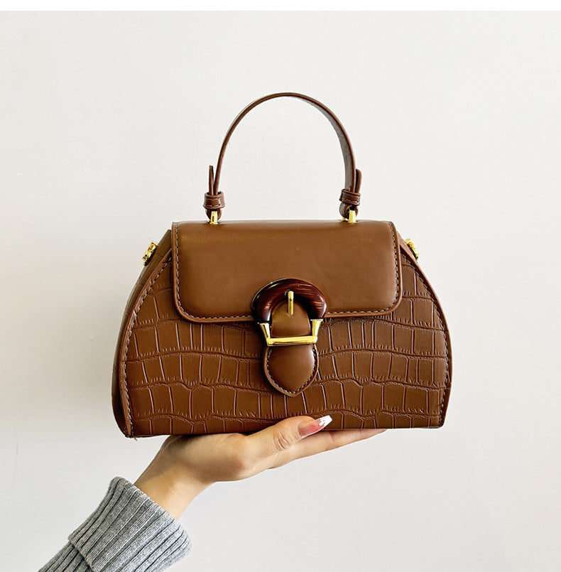 Women's French Minority Fashionable Oblique Portable Women's Handbag