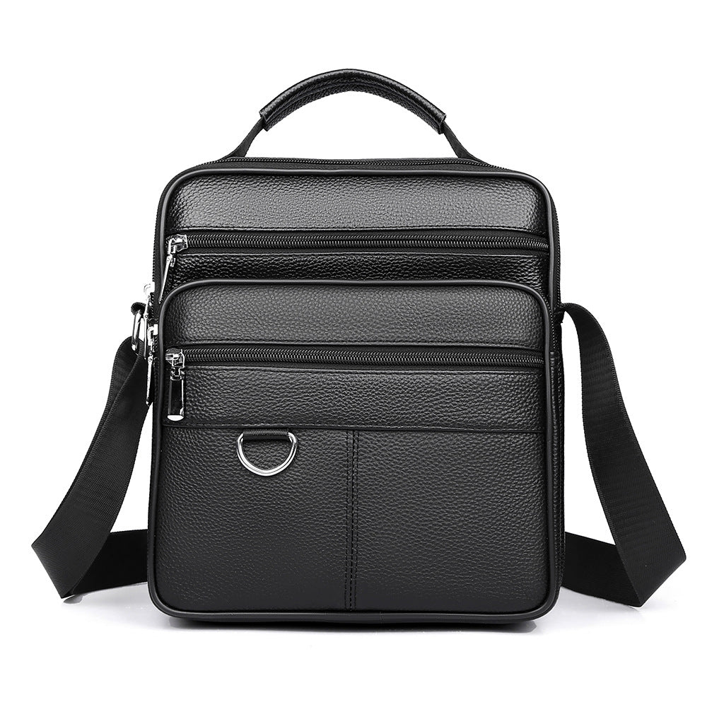 Men's High-grade First Layer Cowhide Leather Business Men's Shoulder Bag