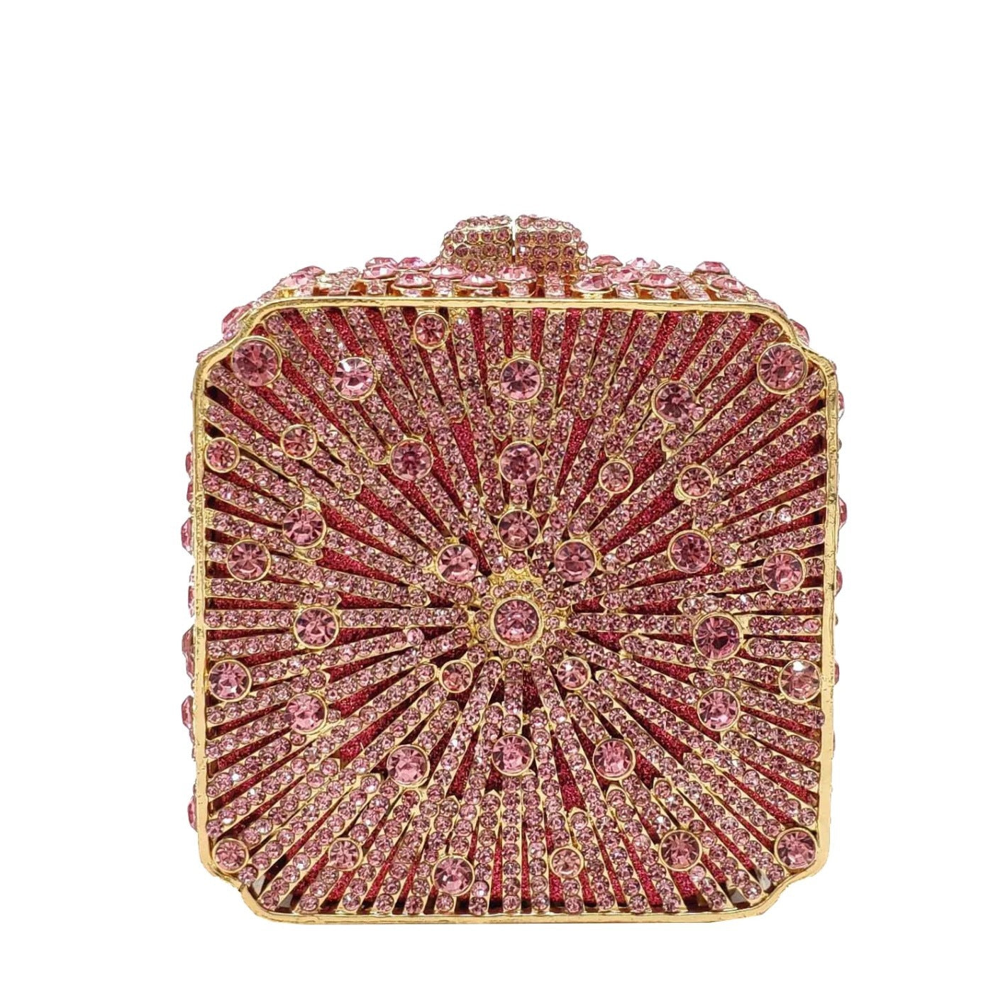 Women's Wedding Full Diamond Cheongsam Hand-held Box Dinner Bag