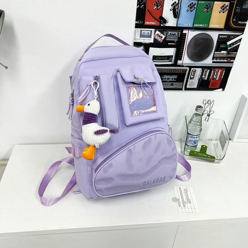 Large Capacity Female Niche Solid Color Male Good-looking Independent Sports Backpacks