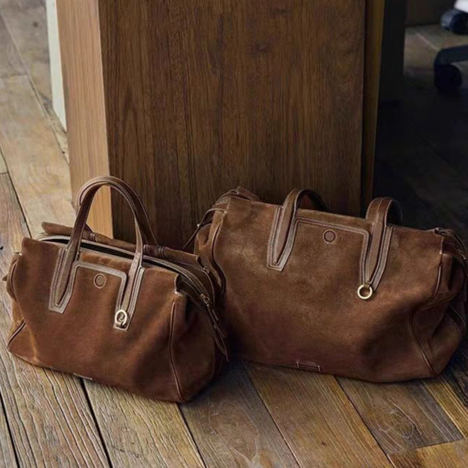 Stylish Charming Boston With Tracking Suede Women's Shoulder Bag