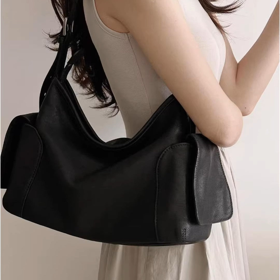 Fashion Vegetable Tanned Sheepskin Genuine Leather Bags