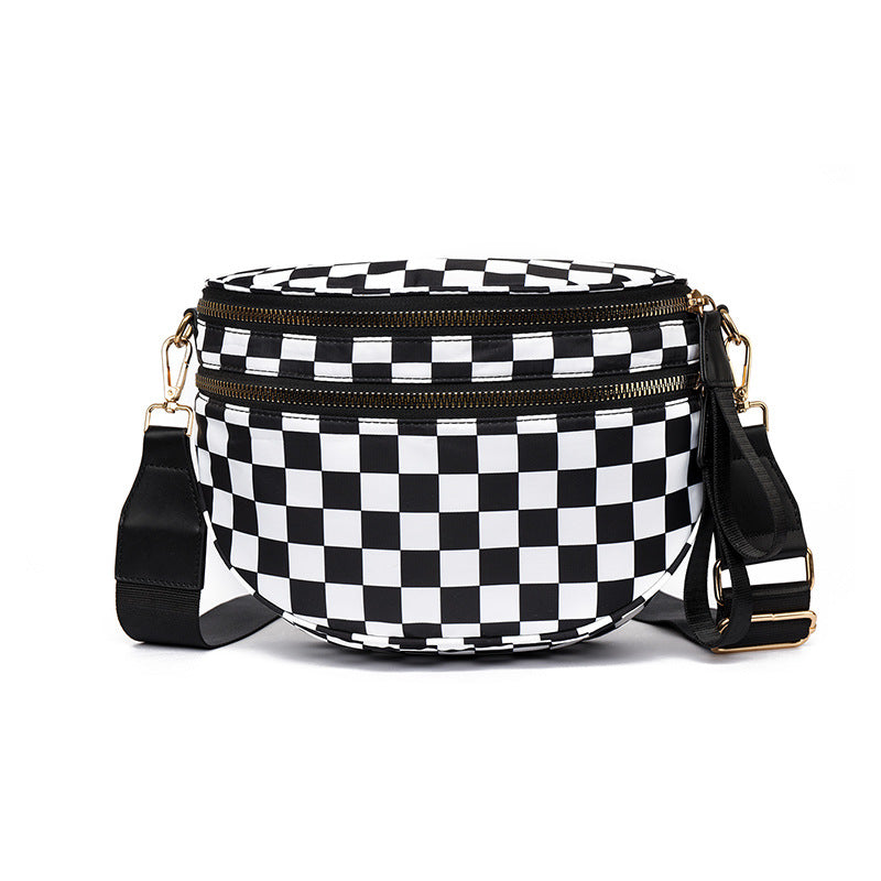 Women's Fashion Large Capacity Shell Waterproof Plaid Shoulder Bags