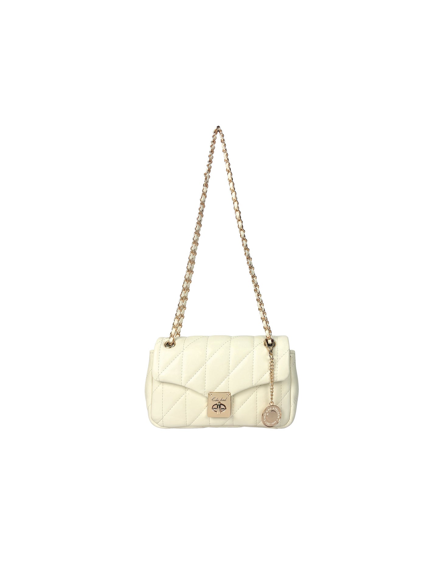 Women's Pearl Era Pouch Chain Diamond Plaid Bags