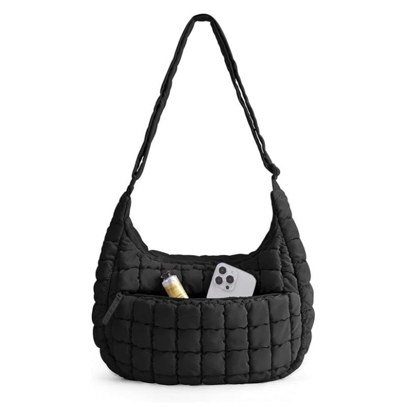Women's High Quality Pleated Cloud Portable Dumpling Down Bags