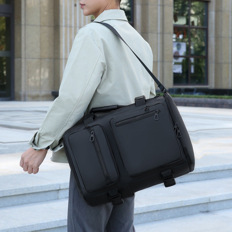 Men's Multifunctional Derm Computer Black Lightweight Business Backpack