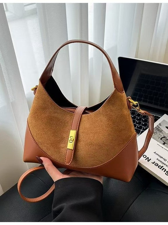 Women's Contrast Color Design Commute Portable Fashion Women's Shoulder Bag