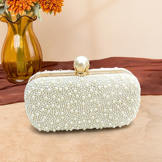 Trendy Fashion Dinner Banquet Pearl Dress Women's Clutch