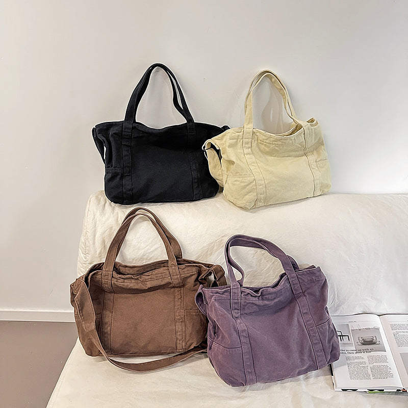 Women's Large Capacity Canvas Retro Literary Fashion Bags