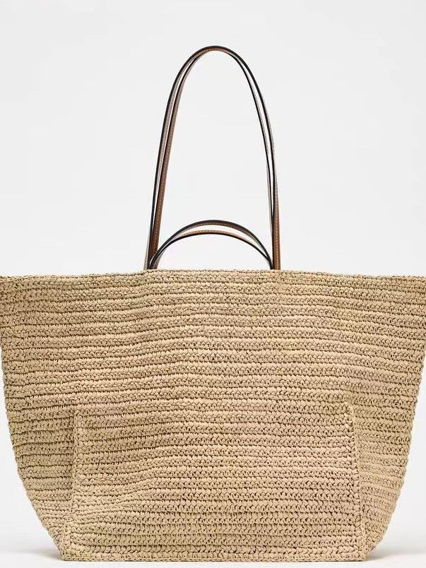 Women's Large Capacity Woven Summer Seaside Leisure Women's Shoulder Bag