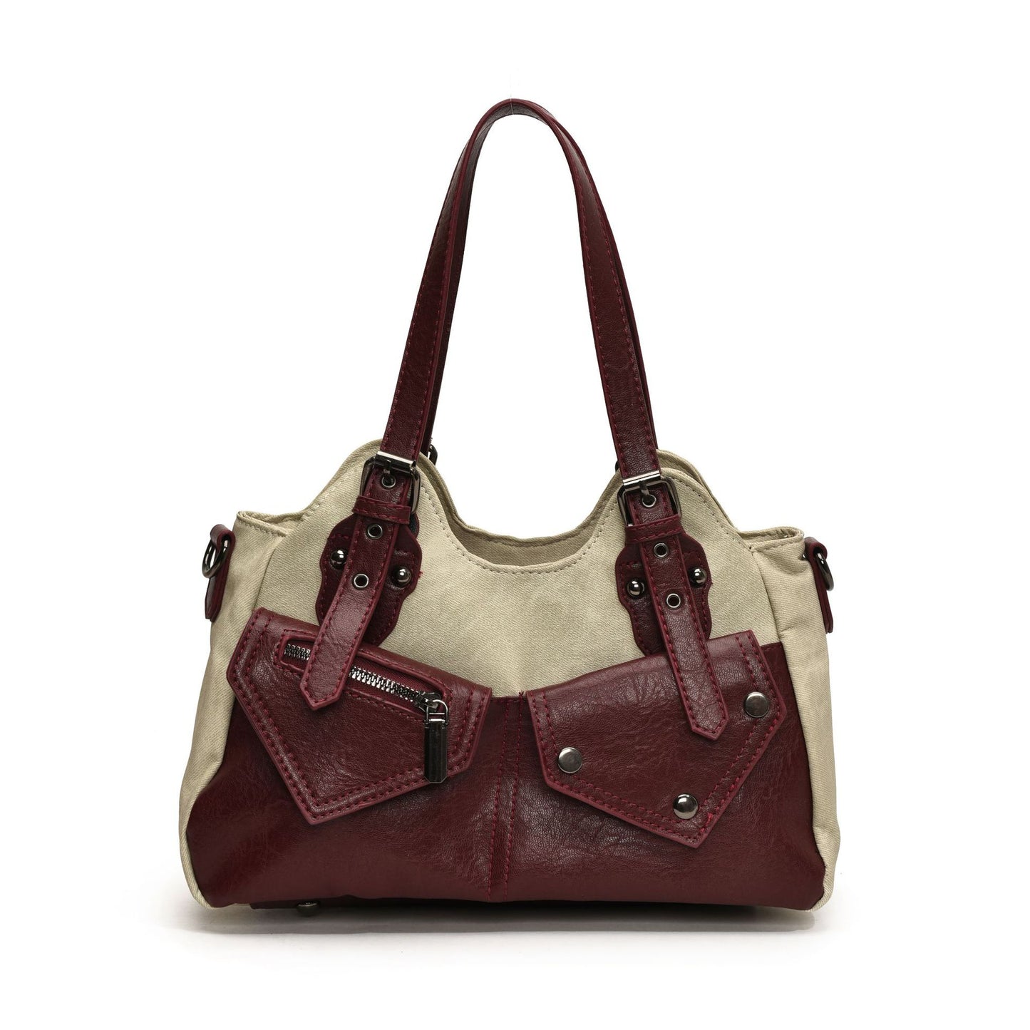 Women's Fashionable Street Fashion Retro Simple Height Women's Shoulder Bag