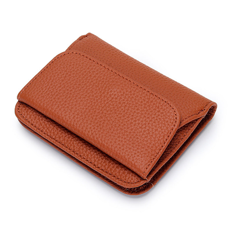 Women's Pure Cowhide Short Genuine Leather Purses