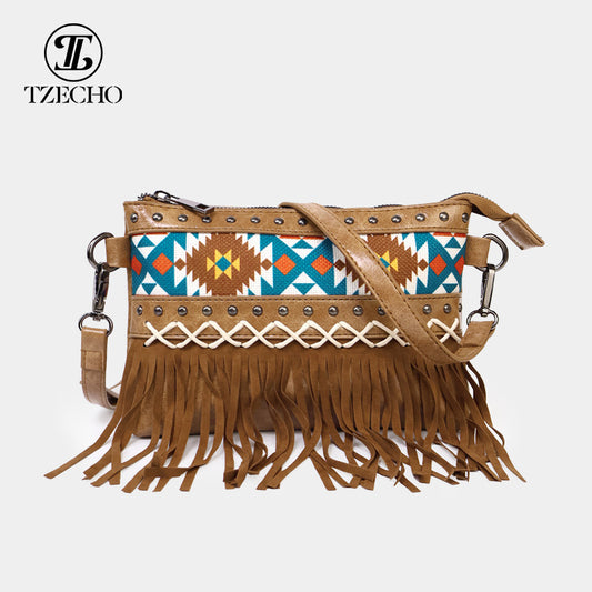 Women's Tassel Canvas Leather High-grade Light Luxury Shoulder Bags