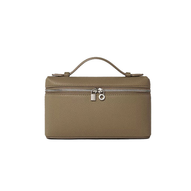 Women's Lunch Box Genuine Leather Portable Pouch Light Women's Shoulder Bag