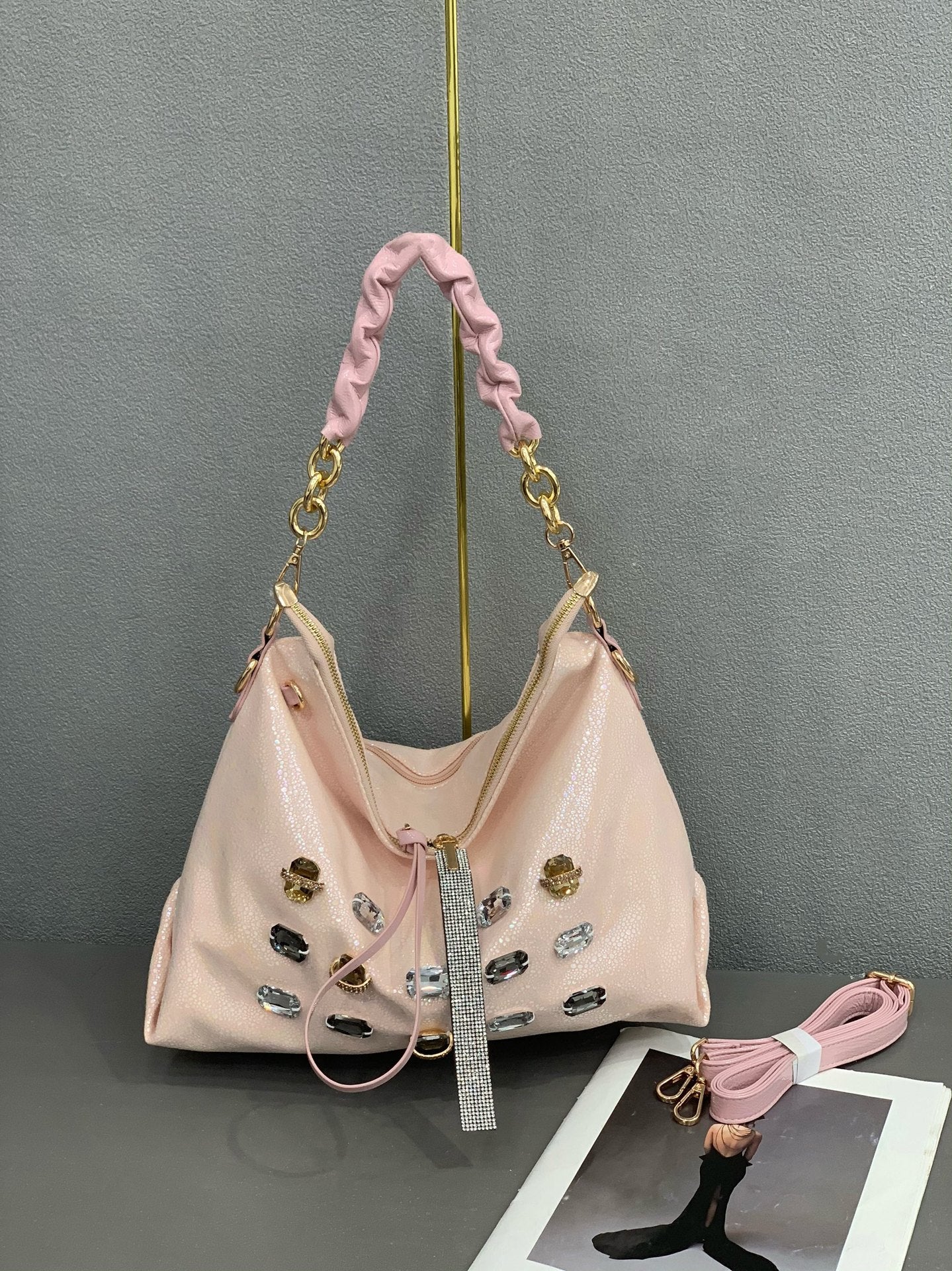 Women's Fashion Rhinestone Sequins Large Capacity Fashionable Bags