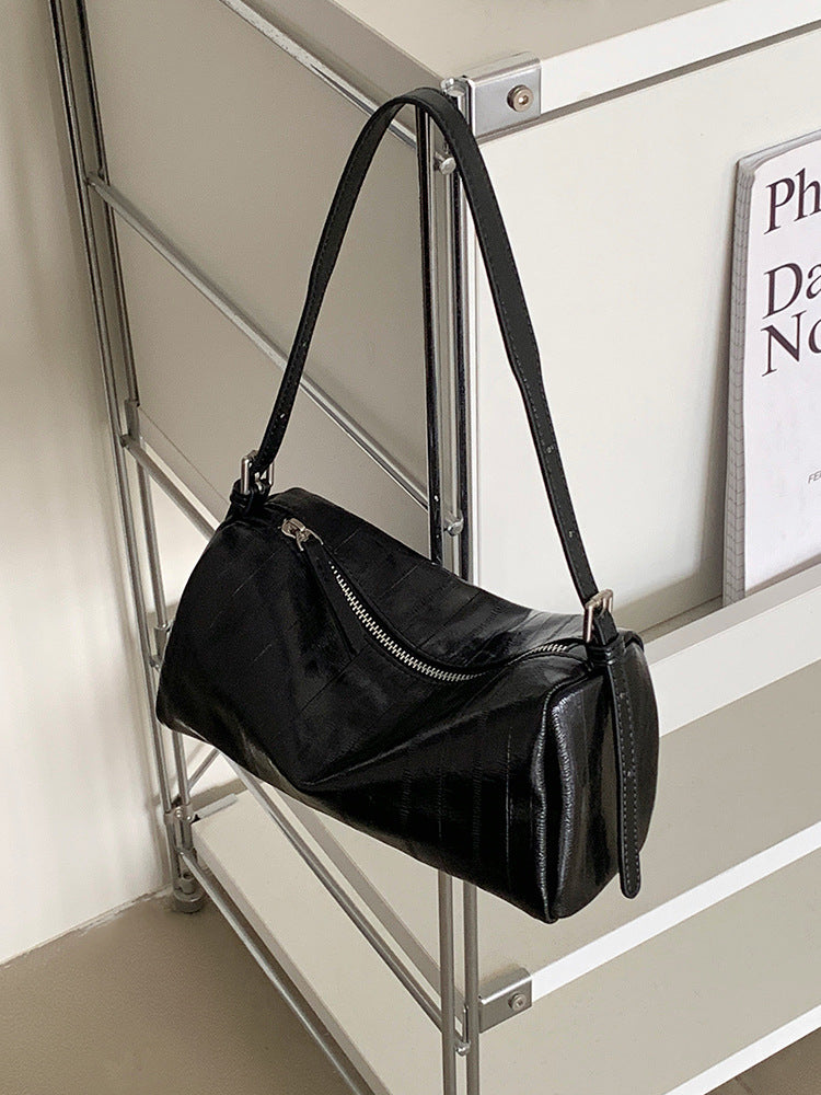 Women's Baguette Niche Eel Pattern Pillow Leather Women's Shoulder Bag