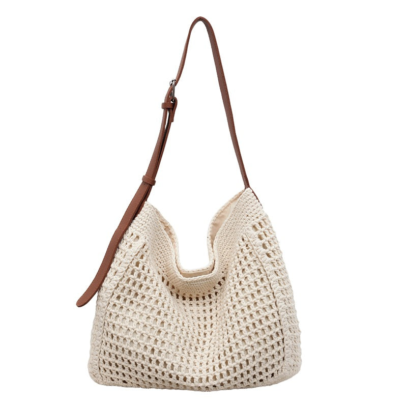 Women's Summer Fashion Large Capacity Underarm Korean Knitted Bags