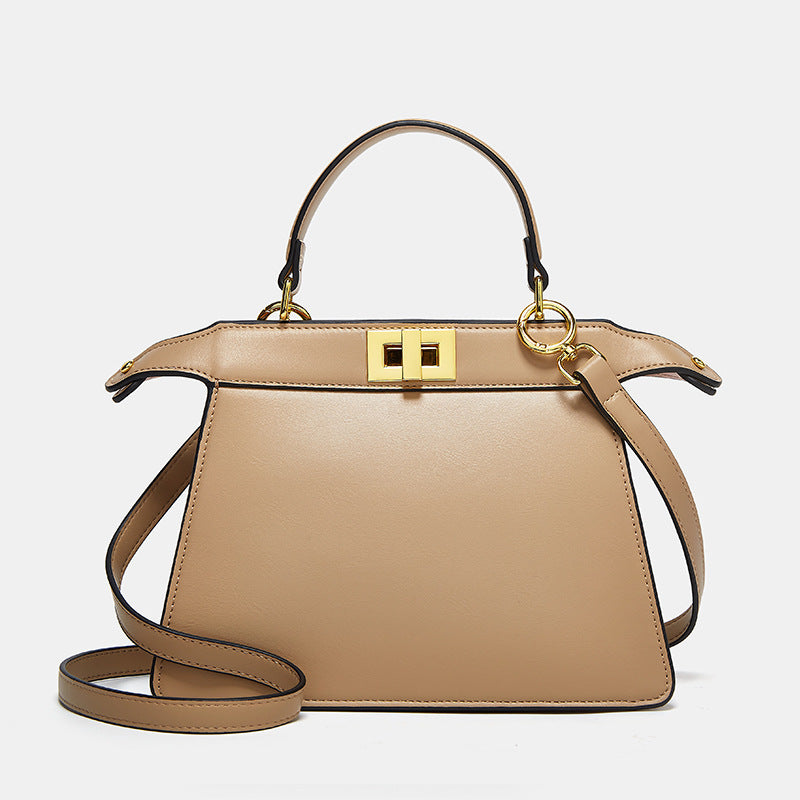 Women's Fashionable Simple Solid Color Kelly Elegant Lady Women's Handbag