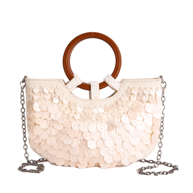 Women's Handmade Shell Niche Fairy Temperament Wild Women's Messenger Bag