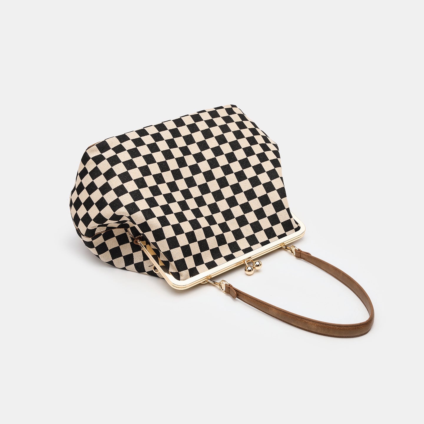 Women's Luxury Minority Design Clip Chessboard Lattice Dinner Large Women's Clutch
