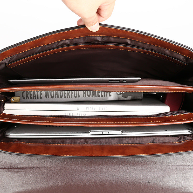 Men's Simple Business Password Large Capacity Computer Handbags