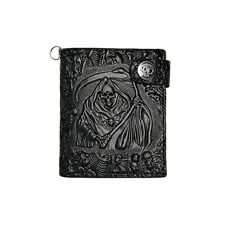 Men's Rock Personality Skull Death Short Chain Men's Wallet