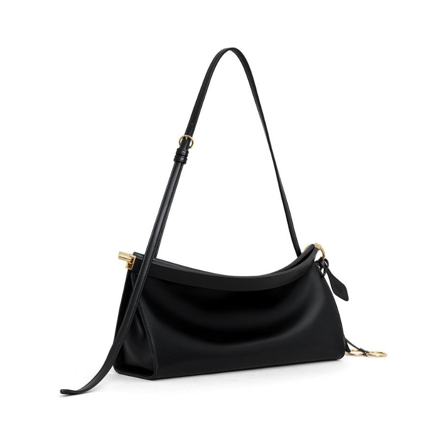 Women's Retro Curved Moon Baguette High-grade Versatile Clip Underarm Women's Shoulder Bag
