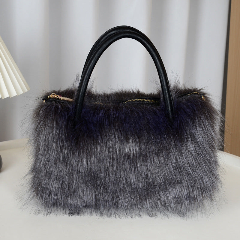 Women's Plush Fashion Imitation Fur Furry Women's Handbag