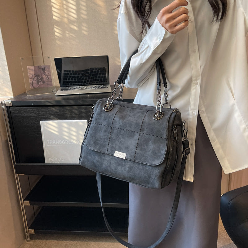 Popular Female Large Capacity Versatile Frosted Portable Women's Shoulder Bag