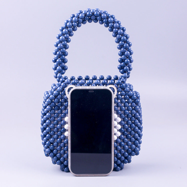 Acrylic Mixed Color Big Eyes Hand-woven Handbags