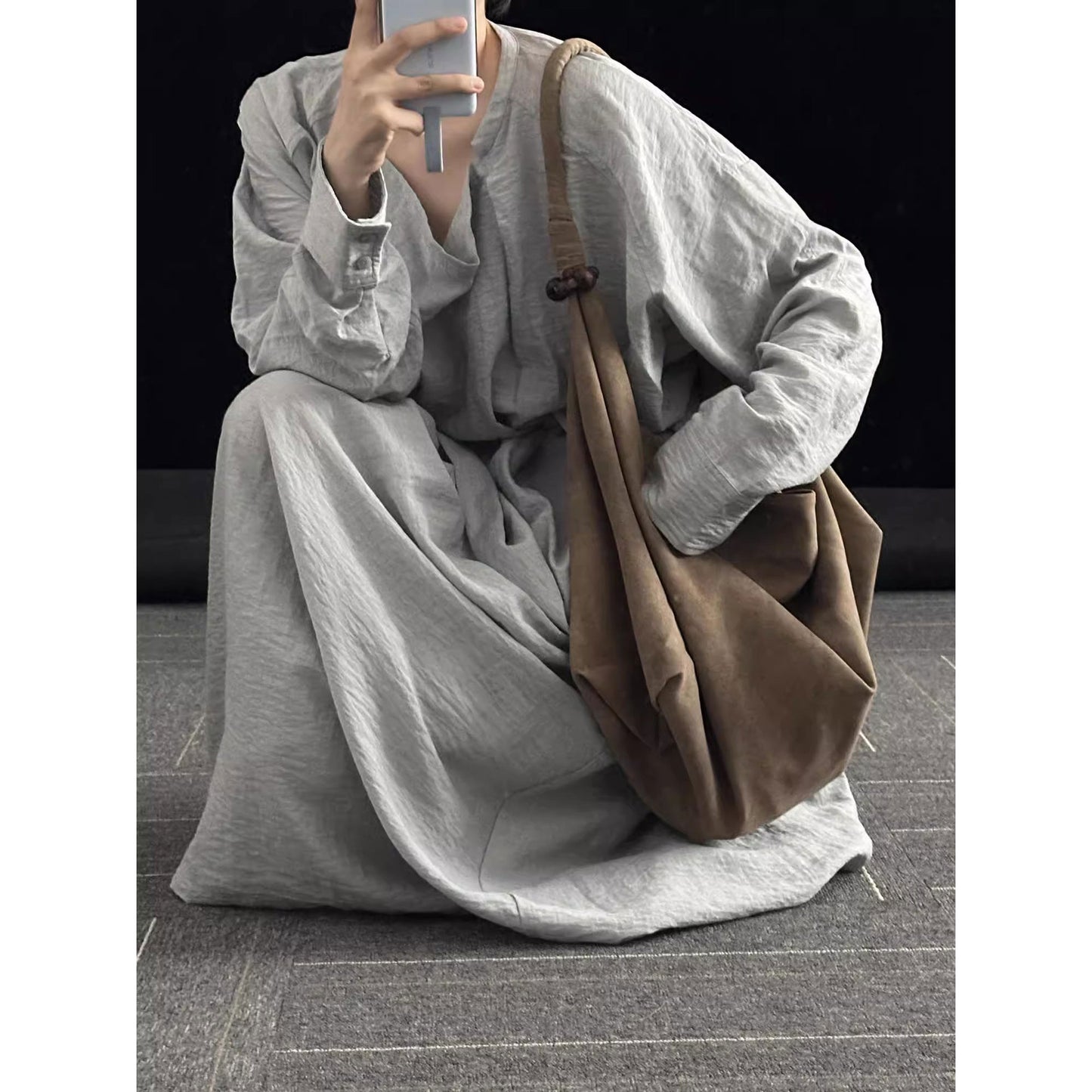 Women's Vagrant One Texture Distressed Canvas Underarm Large Women's Shoulder Bag