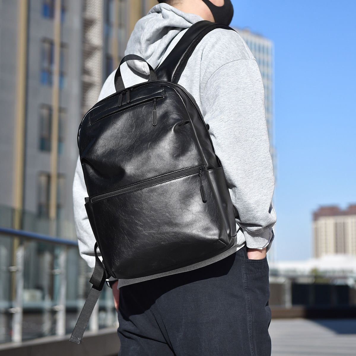 Men's High-grade Large Capacity Trendy Retro Waterproof Backpacks