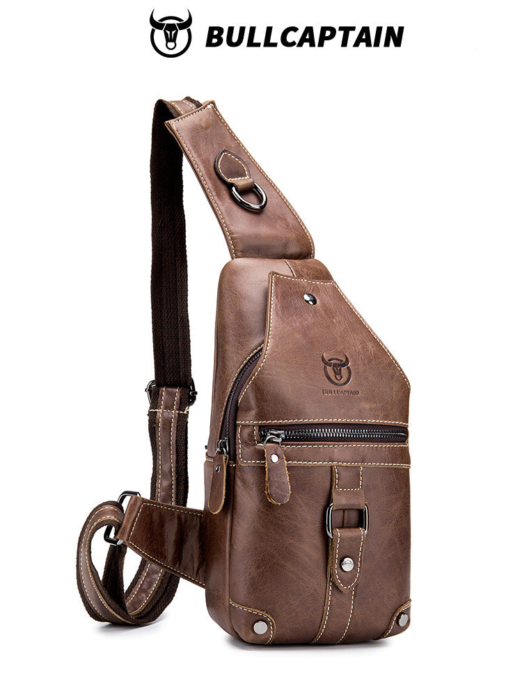 Men's Leather Goods Genuine One Vintage First Men's Chest Bag