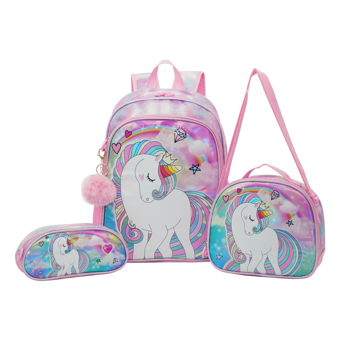 Women's & Men's Cartoon Cute Breathable Burden Reduction Three-dimensional Primary School Bag