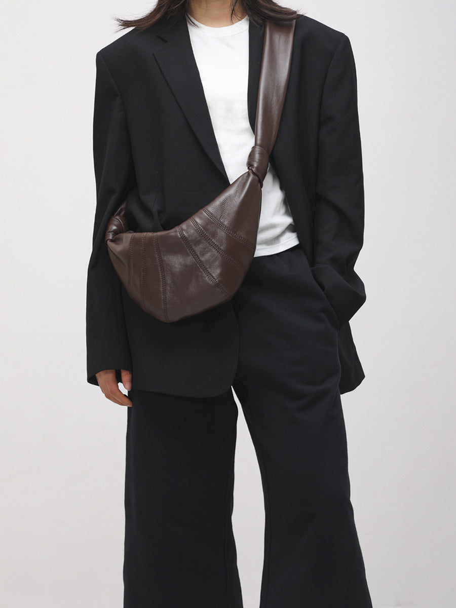 Women's Structure Niche Can Be Praised Croissant Sheepskin Bags