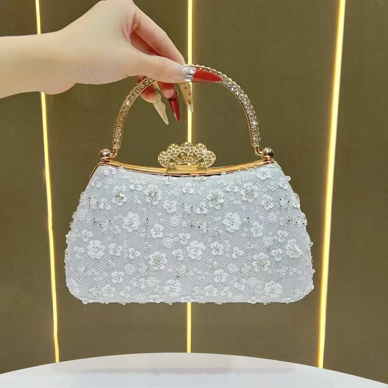 Women's Sequin Fashion Premium Chain Banquet For Dinner Bag