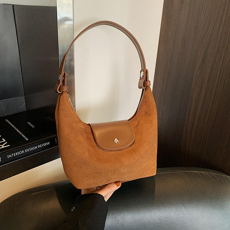 Women's Retro Simple Dumpling Design Plaid Women's Shoulder Bag