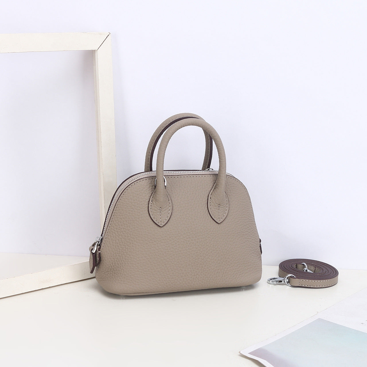 Mini Shell Female Authentic Leather Tactile Women's Messenger Bag
