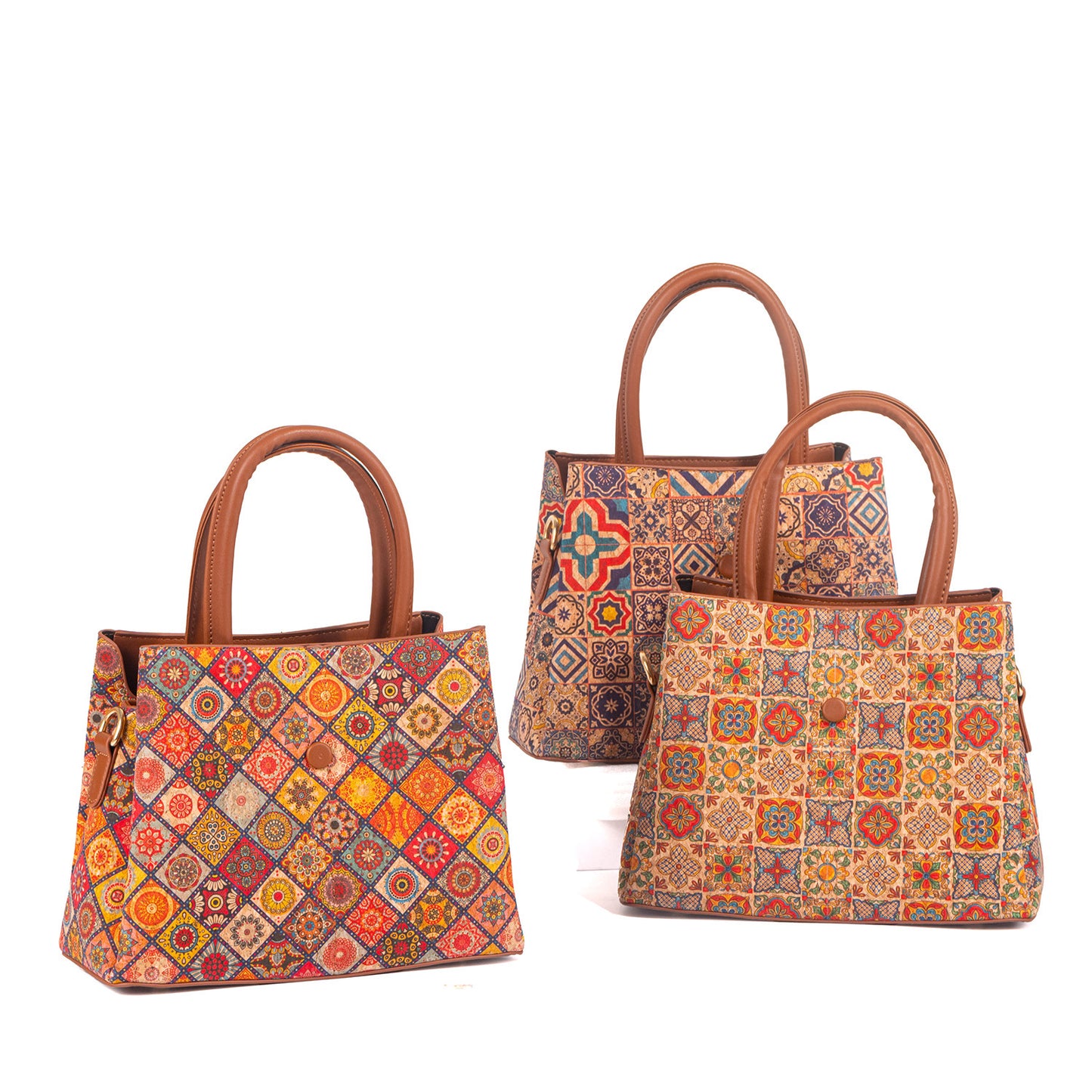 Women's Wooden Outer Retro Tree Leather Fashion Handbags