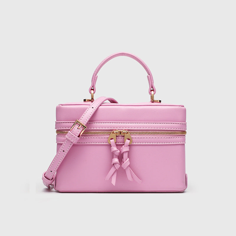 Women's Z Home Contrast Color Portable Retro Small Square Bags