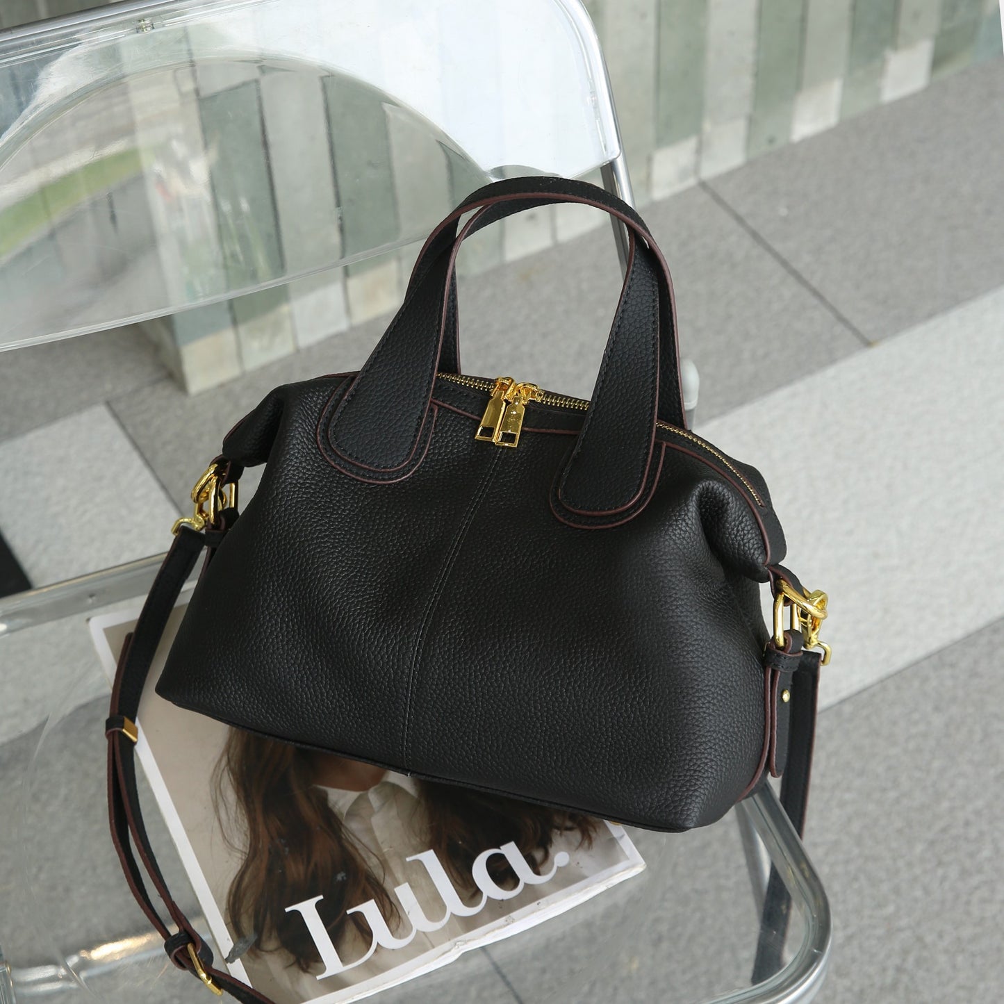 Women's Genuine Leather High-grade Large Capacity First Layer Women's Handbag